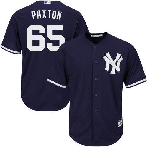 New York Yankees #65 James Paxton Navy Blue New Cool Base Stitched Jersey Men's