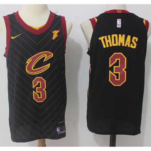 Cleveland Cavaliers #3 Isaiah Thomas Black Swingman Statement Edition Jersey Mens