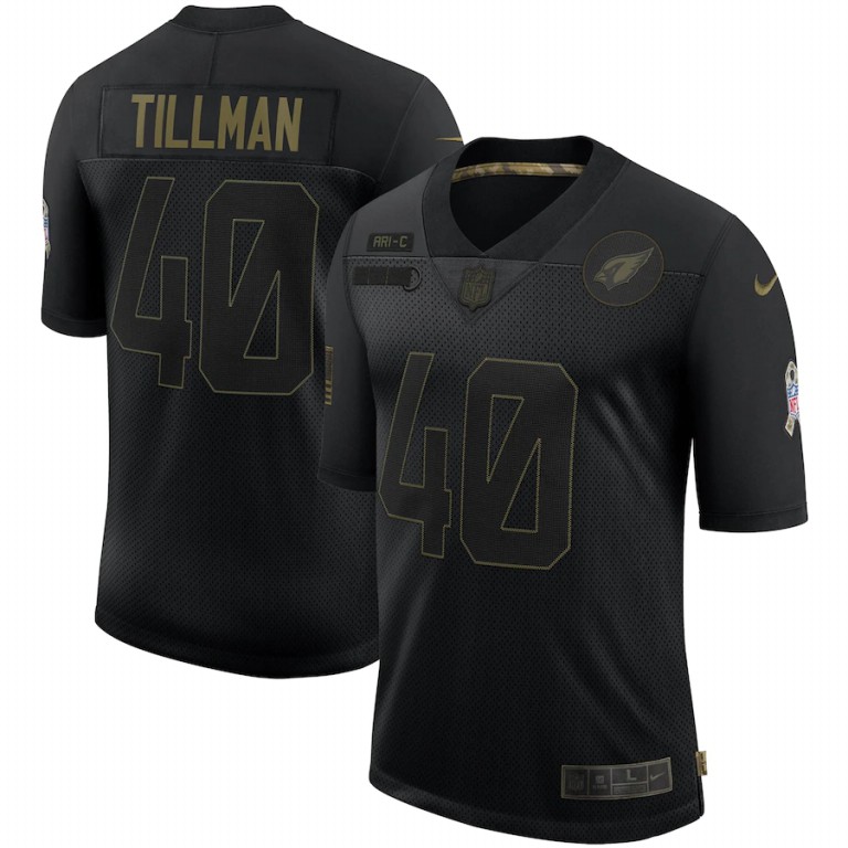 Arizona Cardinals #40 Pat Tillman 2020 Salute To Service Retired Limited Jersey Black