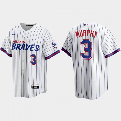 Atlanta Atlanta Braves #3 Dale Murphy White Men's 2021 City Connect Replica Jersey Men's