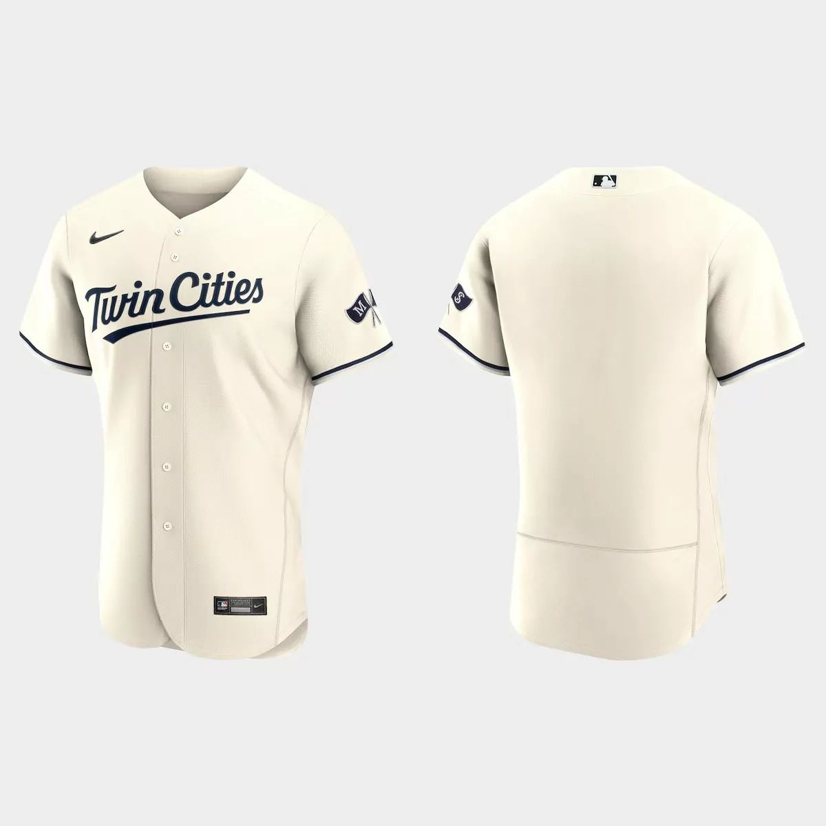 Minnesota Twins Blank Men's 2023 Authentic Jersey - Cream