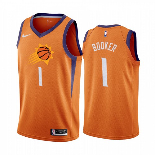 Phoenix Suns #1 Devin Booker Orange 2019-20 Statement Edition Jersey Mens