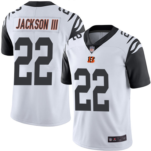 Cincinnati Bengals #22 William Jackson III White Men's Stitched Limited Rush Jersey Men's