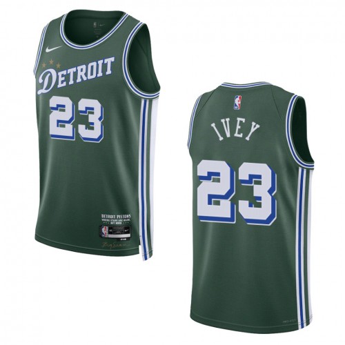 Detroit Detroit Pistons #23 Jaden Ivey Unisex Green 2022-23 Swingman Jersey - City Edition Mens