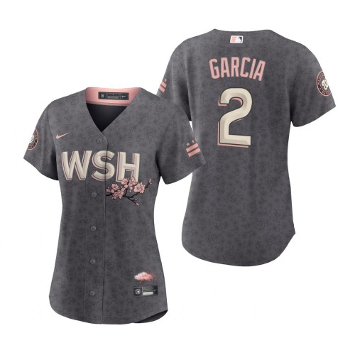 Washington Washington Nationals #2 Luis Garcia Women's Gray 2022 City Connect Replica Jersey Womens