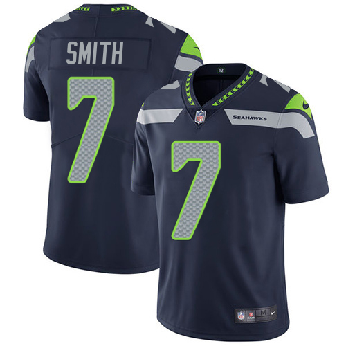 Seahawks #7 Geno Smith Steel Blue Team Color Youth Stitched Vapor Untouchable Limited Jersey