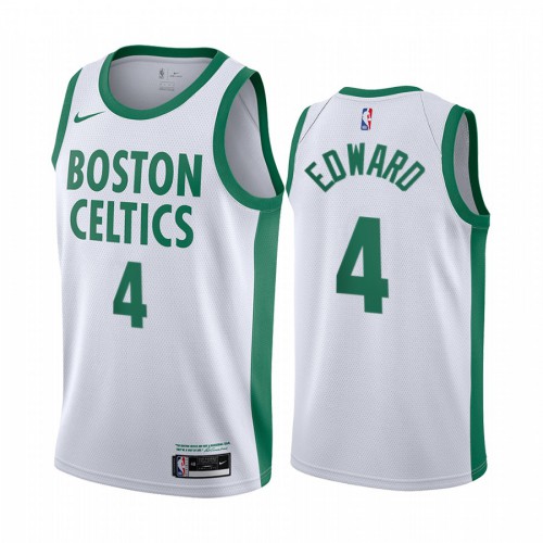 Boston Celtics #4 Carsen Edward White Womens Swingman 2020-21 City Edition Jersey Womens