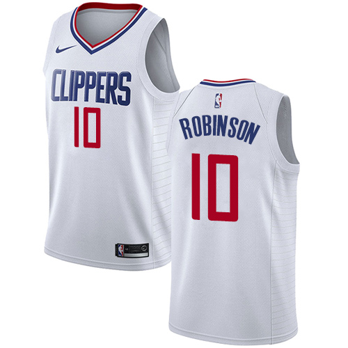 Los Angeles Clippers #10 Jerome Robinson White Swingman Association Edition Jersey Mens