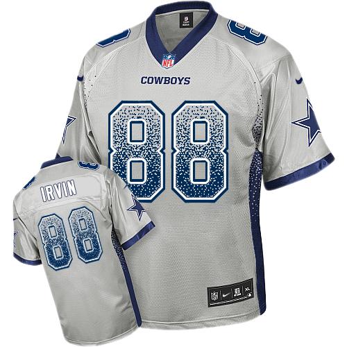 Cowboys #88 Michael Irvin Grey Youth Stitched Elite Drift Fashion Jersey