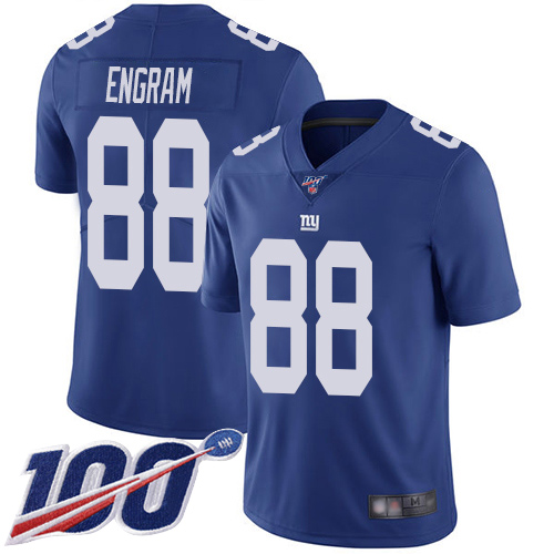 New York Giants #88 Evan Engram Royal Blue Team Color Men's Stitched 100th Season Vapor Limited Jersey Men's