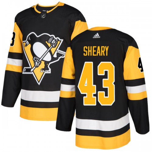 Adidas Pittsburgh Penguins #43 Conor Sheary Black Home Authentic Stitched Jersey Men's