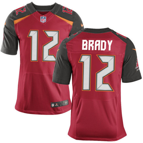 Buccaneers #12 Tom Brady Red Team Color Men's Stitched Vapor Untouchable Elite Jersey