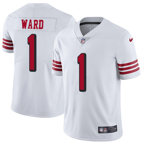 49ers #1 Jimmie Ward White Rush Youth Stitched Vapor Untouchable Limited Jersey