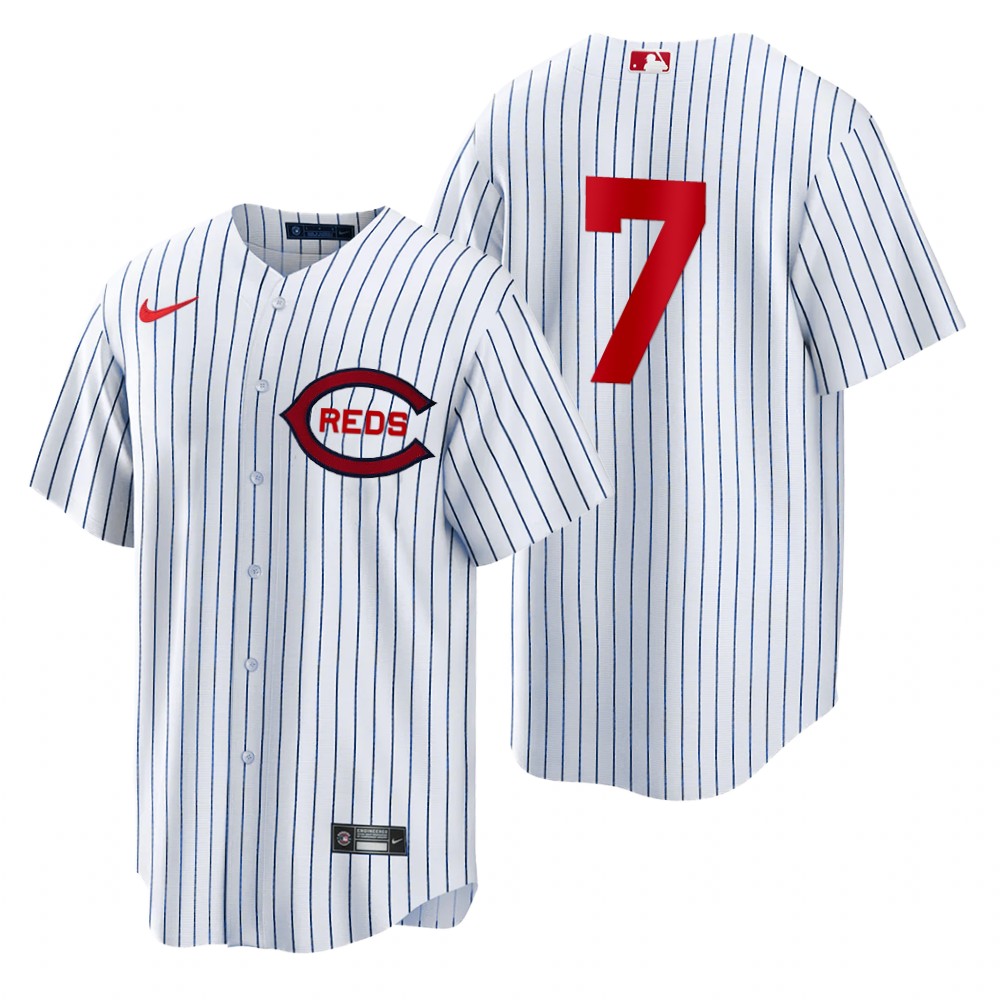 Cincinnati Reds #7 Donovan Solano Men's 2022 Field Of Dreams Game Jersey - White