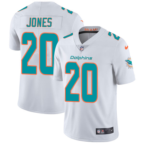 Miami Dolphins #20 Reshad Jones White Men's Stitched Vapor Untouchable Limited Jersey Men's