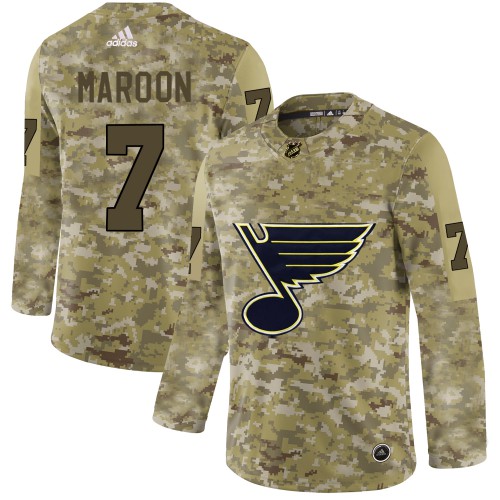 Adidas St. Louis Blues #7 Patrick Maroon Camo Authentic Stitched Jersey Men's
