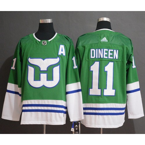 Adidas Hartford Whalers #11 Kevin Dineen Green Authentic Stitched Jersey Men's