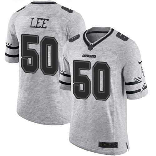 Dallas Cowboys #50 Sean Lee Gray Men's Stitched Limited Gridiron Gray II Jersey Men's