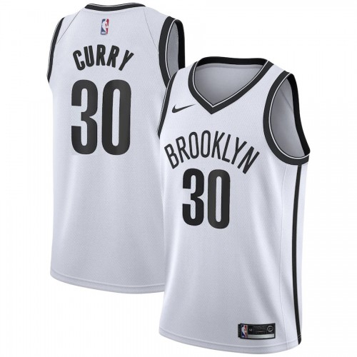 Brooklyn Nets #30 Seth Curry White Swingman Association Edition Jersey Mens