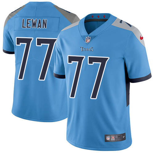 Tennessee Titans #77 Taylor Lewan Light Blue Alternate Men's Stitched Vapor Untouchable Limited Jersey Men's