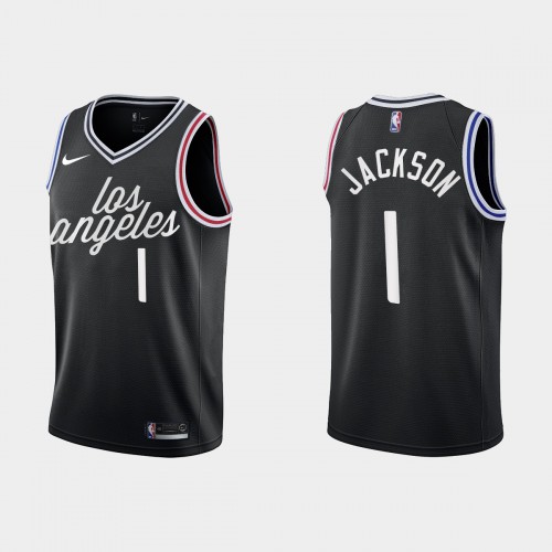 Los Angeles Los Angeles Clippers #1 Reggie Jackson Mens Black 2022-23 Jersey - City Edition Mens
