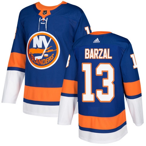 Adidas New York Islanders #13 Mathew Barzal Royal Blue Home Authentic Stitched Jersey Men's