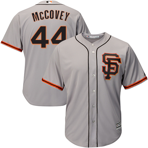 San Francisco Giants #44 Willie McCovey Grey Road 2 Cool Base Stitched Youth Jersey Youth