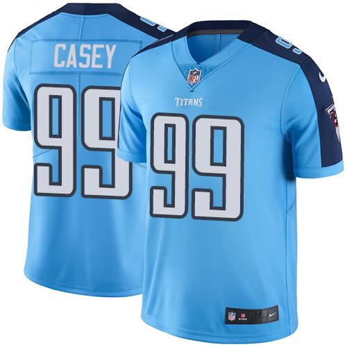Tennessee Titans #99 Jurrell Casey Light Blue Men's Stitched Limited Rush Jersey Men's