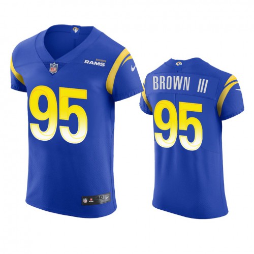 Los Angeles Los Angeles Rams #95 Bobby Brown III Men's Vapor Elite Player Jersey - Royal Men's