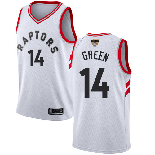 Toronto Raptors #14 Danny Green White 2019 Finals Bound Swingman Association Edition Jersey Mens