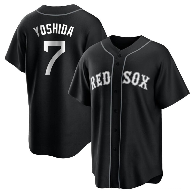 Men's Youth Women's Boston Red Sox #7 Masataka Yoshida Jersey - Black white