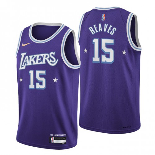 Los Angeles Los Angeles Lakers #15 Austin Reaves Mens Purple 2021/22 Swingman Jersey - City Edition Mens