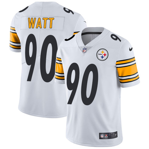Steelers #90 T. J. Watt White Youth Stitched Vapor Untouchable Limited Jersey