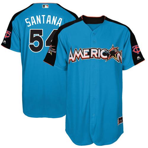 Minnesota Twins #54 Ervin Santana Blue 2017 All-Star American League Stitched Youth Jersey Youth