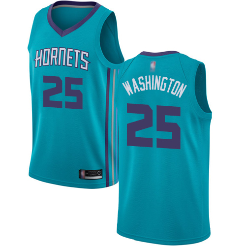 Charlotte Hornets #25 PJ Washington Teal Jordan Swingman Icon Edition Jersey Mens