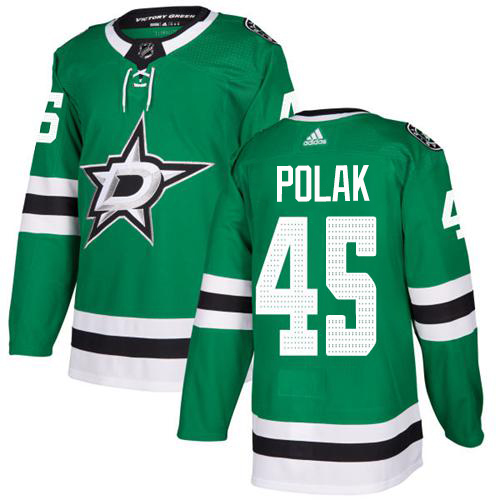 Adidas Dallas Stars #45 Roman Polak Green Home Authentic Youth Stitched Jersey Youth