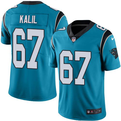 Carolina Panthers #67 Ryan Kalil Blue Alternate Men's Stitched Vapor Untouchable Limited Jersey Men's