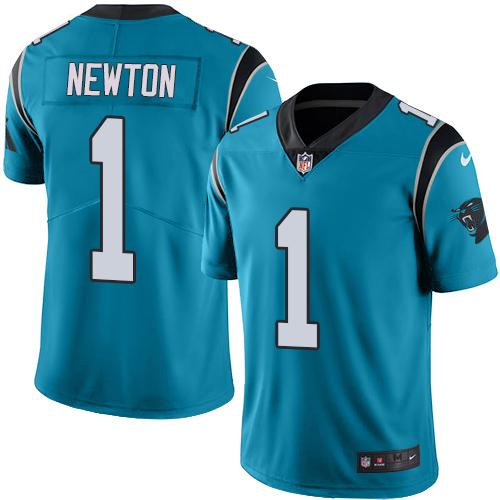 Carolina Panthers #1 Cam Newton Blue Alternate Men's Stitched Vapor Untouchable Limited Jersey Men's