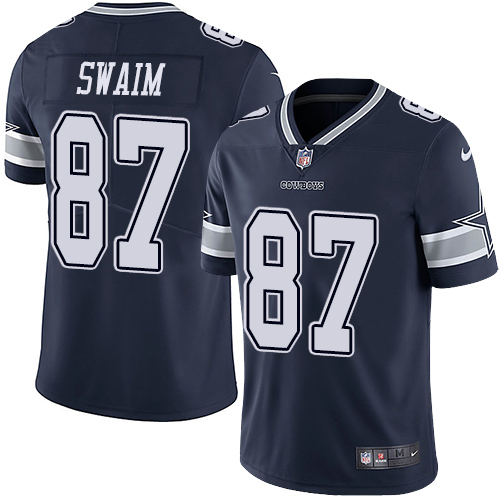 Dallas Cowboys #87 Geoff Swaim Navy Blue Team Color Men's Stitched Vapor Untouchable Limited Jersey Men's