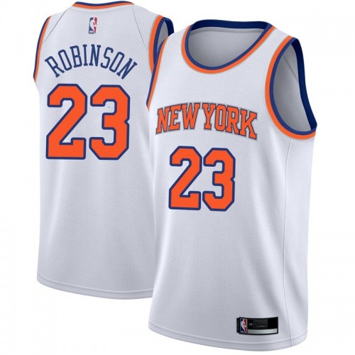 New York Knicks #23 Mitchell Robinson White Swingman Association Edition Jersey Mens