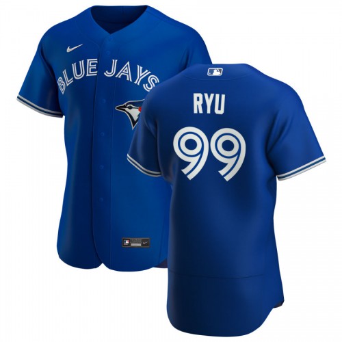 Toronto Toronto Blue Jays #99 Hyun Jin Ryu Men's Royal Alternate 2020 Authentic Player Jersey Men's