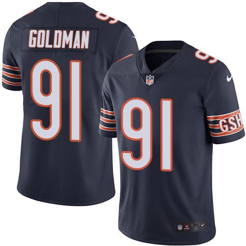 Chicago Bears #91 Eddie Goldman Navy Blue Team Color Men's Stitched Vapor Untouchable Limited Jersey Men's