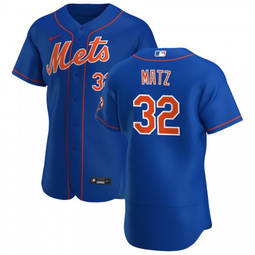 New York New York Mets #32 Steven Matz Men's Royal Alternate 2020 Authentic Player Jersey Men's