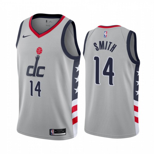 Washington Wizards #14 Ish Smith Gray Youth Swingman 2020-21 City Edition Jersey Youth