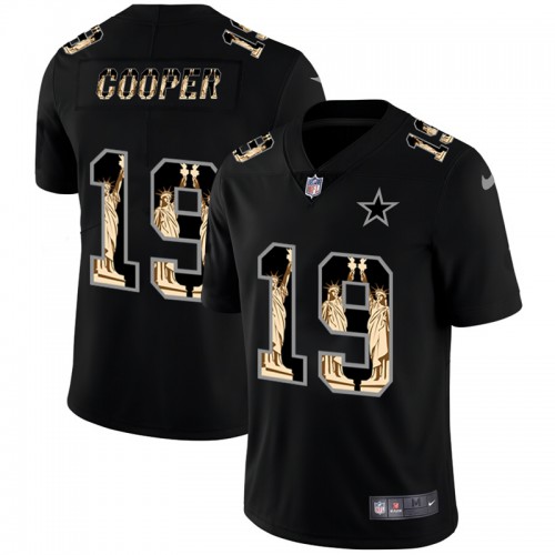 Dallas Dallas Cowboys #19 Amari Cooper Carbon Black Vapor Statue Of Liberty Limited Jersey Men's