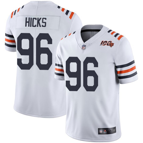 Chicago Bears #96 Akiem Hicks White Alternate Men's Stitched Vapor Untouchable Limited 100th Season Jersey Men's