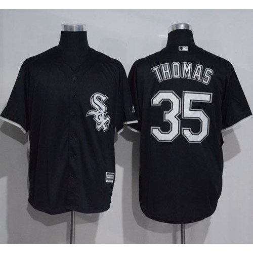 Chicago White Sox #35 Frank Thomas Black New Cool Base Stitched Jersey Men's