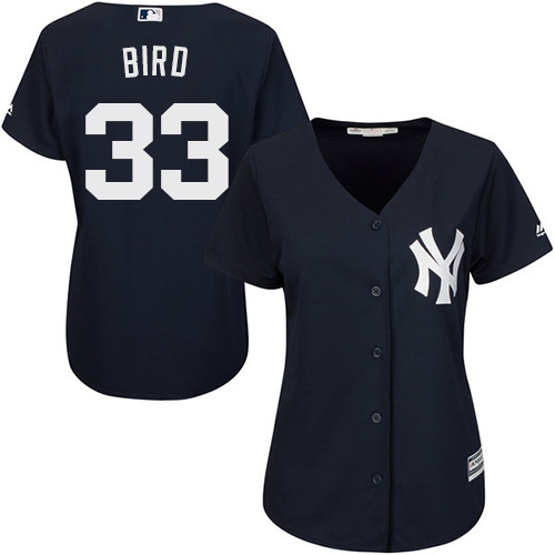 New York Yankees #33 Greg Bird Navy Blue Alternate Women's Stitched Jersey Womens