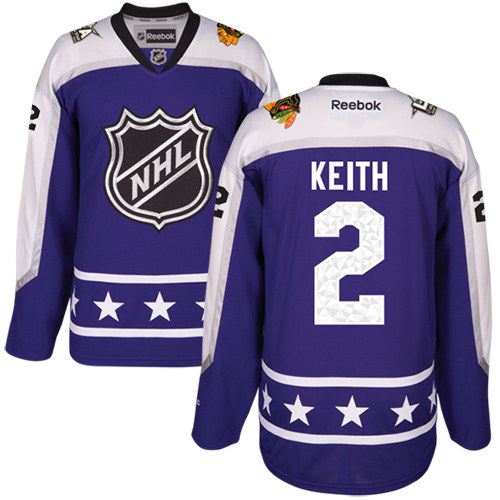 Chicago Blackhawks #2 Duncan Keith Purple 2017 All-Star Central Division Women's Stitched Jersey Womens