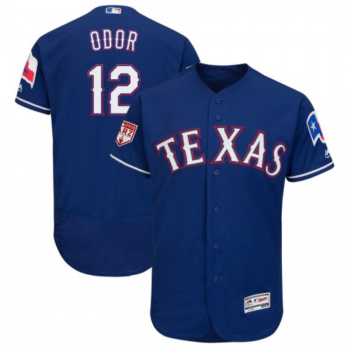 Texas Rangers #12 Rougned Odor Blue 2019 Spring Training Flex Base Stitched Jersey Men's